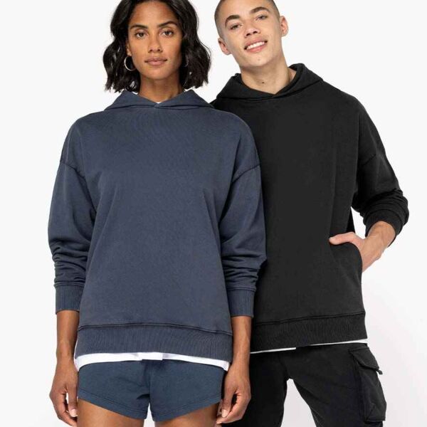 Native Spirit Unisex Washed Effect Oversized Hooded Sweatshirt Thumbnail